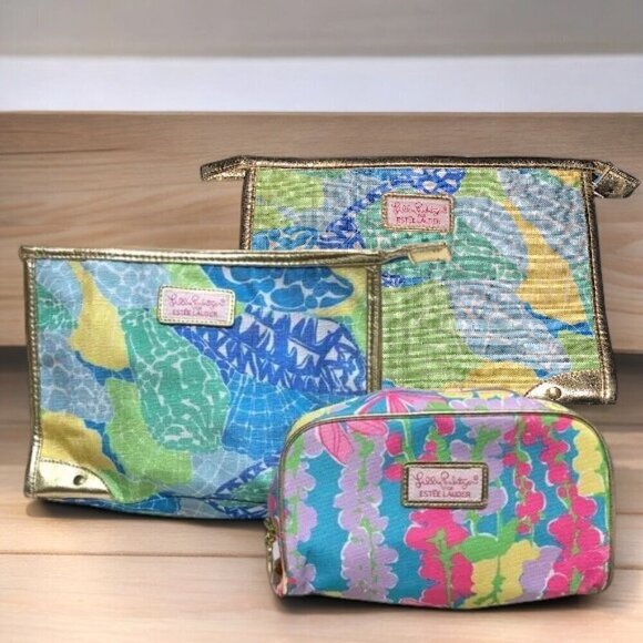 Lilly Pulitzer Cosmetic Bags - Bundle of 3 - Picture 2 of 15